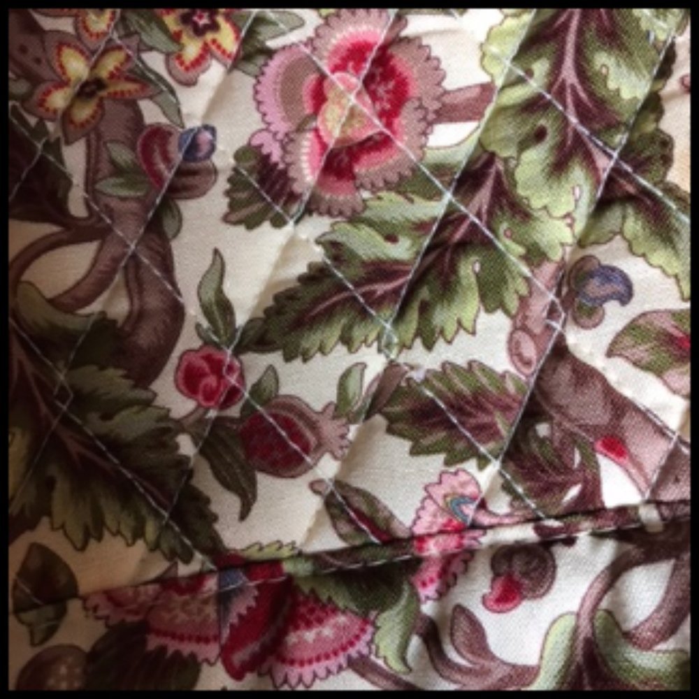 Victorian Floral Style Print Cotton Shoulder Bag - Picture 11 of 12